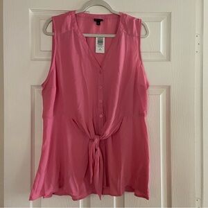 Torrid Peplum Button Down Tie Front Sleeve Blouse Torrid 1 New with Tag